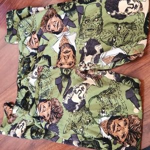 LuLaRoe Monster Green Tights Leggings